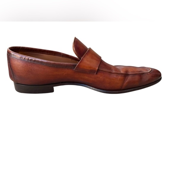 Magnanni Hendidos Flex Leather Loafers Brown Cognac Burnished Men’s Size 13M main image 4